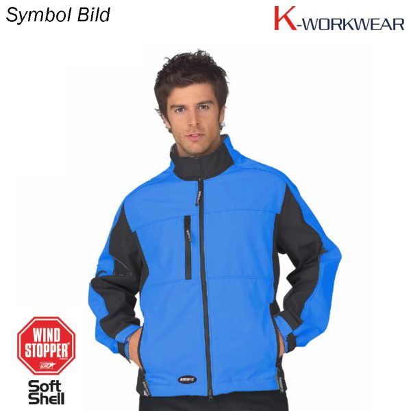 Kübler® WINDSTOPPER® SoftShell Jacke k-blau/schwarz Gr. L *RP*