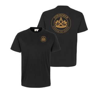 T-Shirt Zimmerer I schwarz / braun