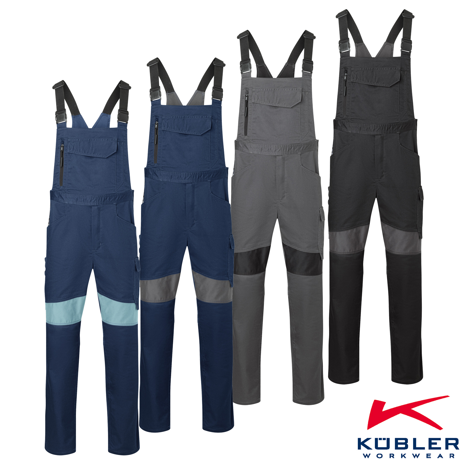 KÜBLER REFORCE Latzhose – Stretch Arbeitshose nachhaltig & ergonomisch
